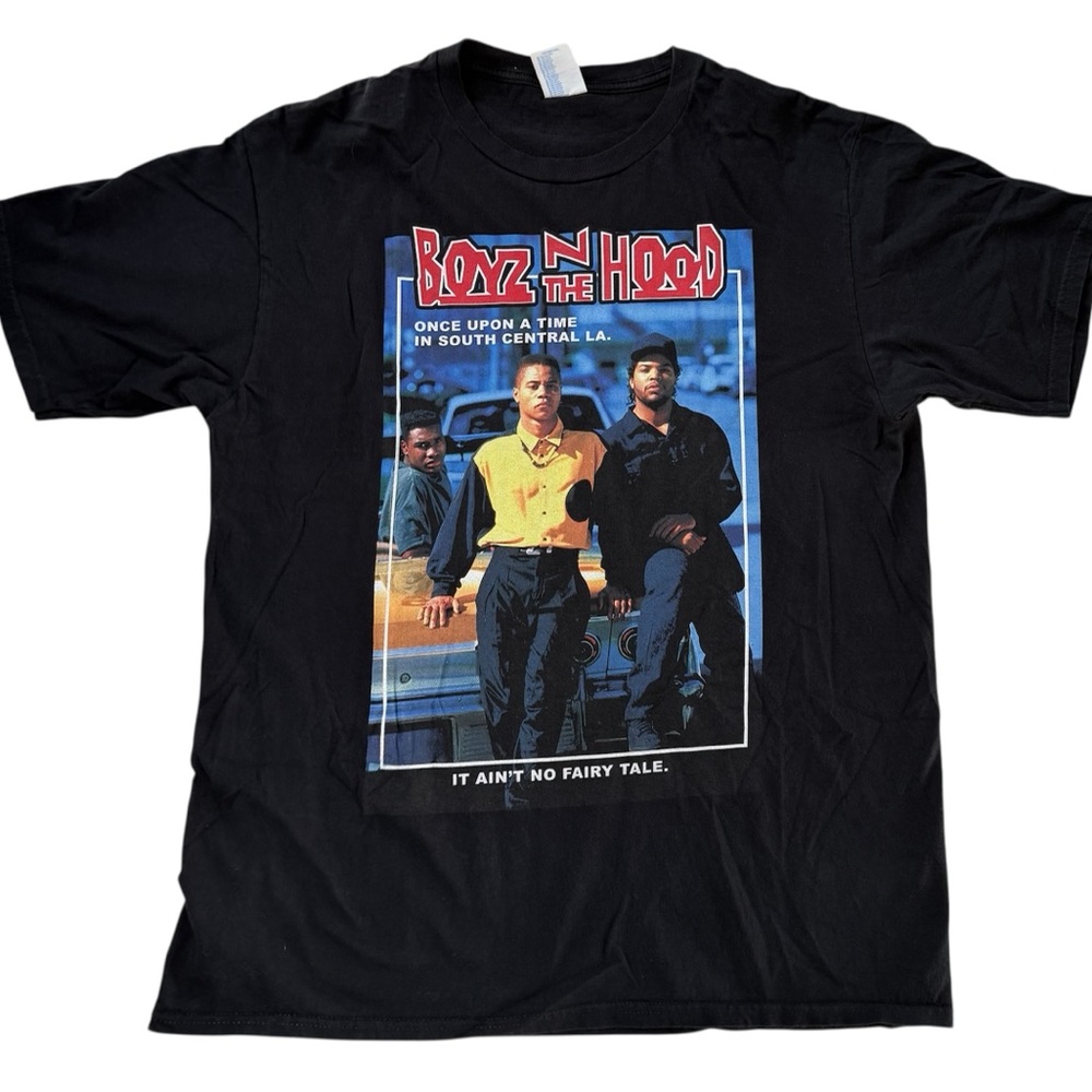 Men's Boyz In The Hood No Fairy Tale Tee
Unisex Black T-Shirt Size Large